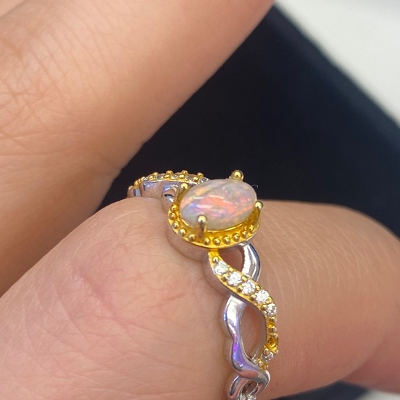 Australia opal ring silver - Picture 3 of 5